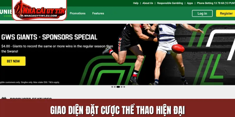 Giao diện đặt cược thể thao hiện đại